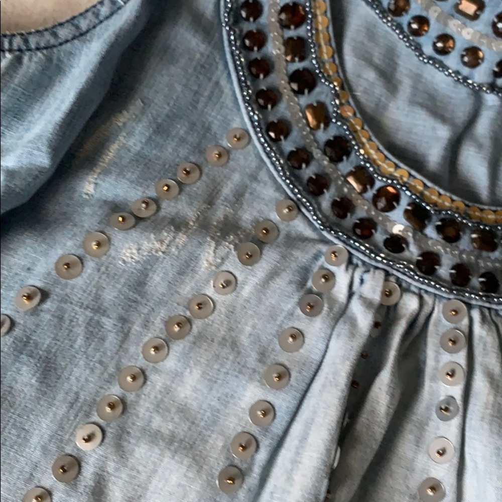Double D Ranch weeping Moon Sequin tank - Picture 3 of 5